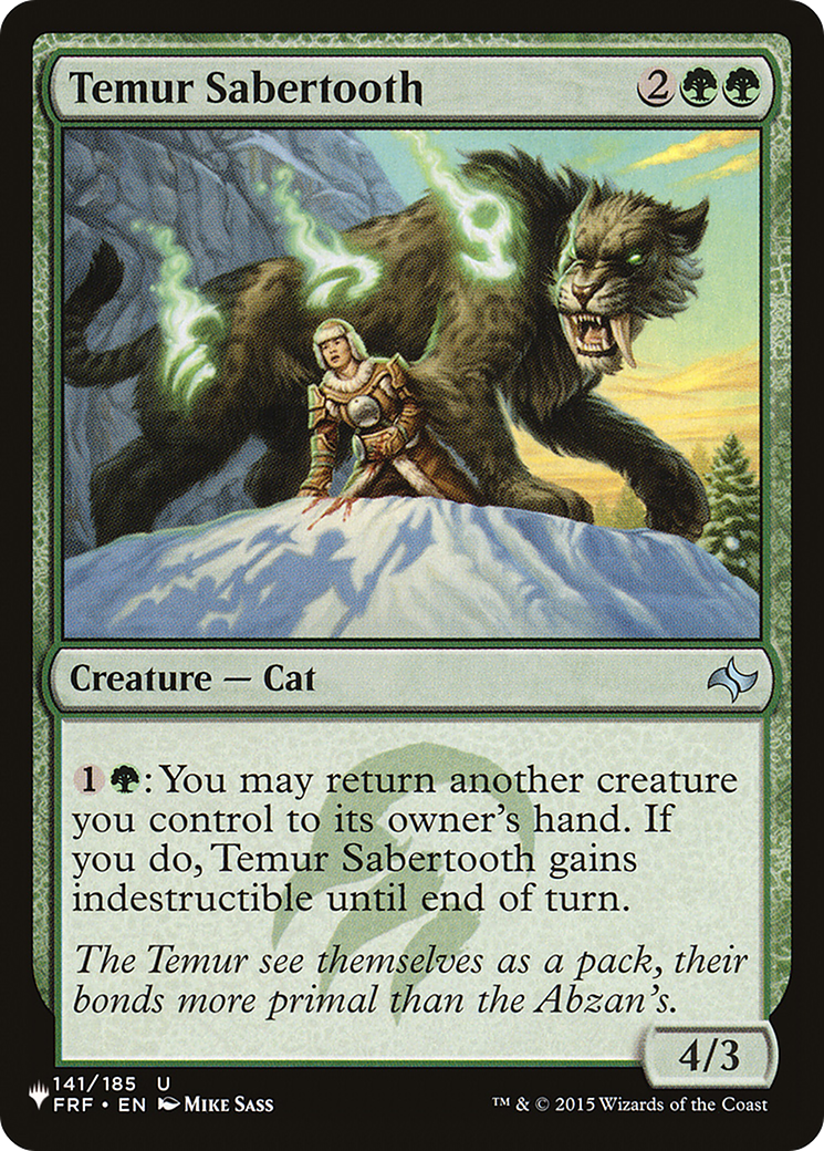 Temur Sabertooth [The List] | Cracking-Singles