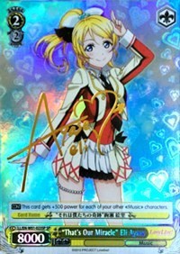 "That's Our Miracle" Eli Ayase (LL/EN-W01-023SP SP) [Love Live! DX] | Cracking-Singles