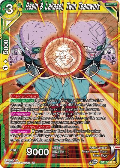 Rasin & Lakasei, Twin Teamwork (BT15-149) [Saiyan Showdown] | Cracking-Singles