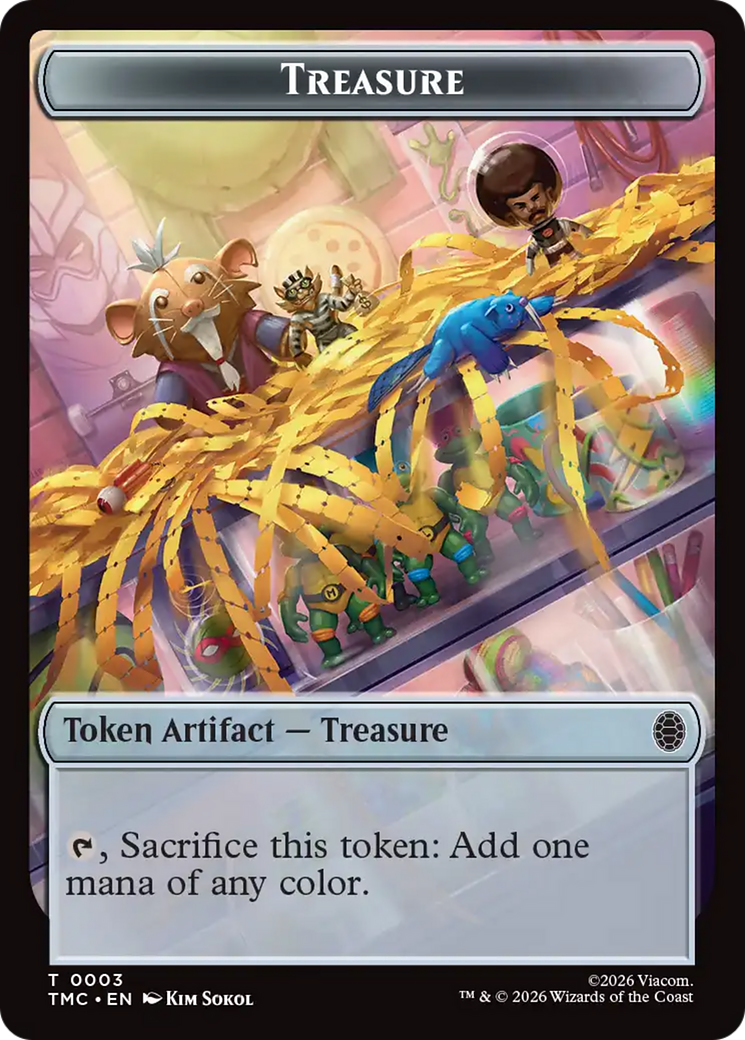 Treasure // Clue Double-Sided Token [Teenage Mutant Ninja Turtles Commander Tokens] | Cracking-Singles