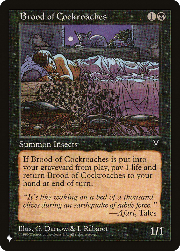 Brood of Cockroaches [The List] | Cracking-Singles