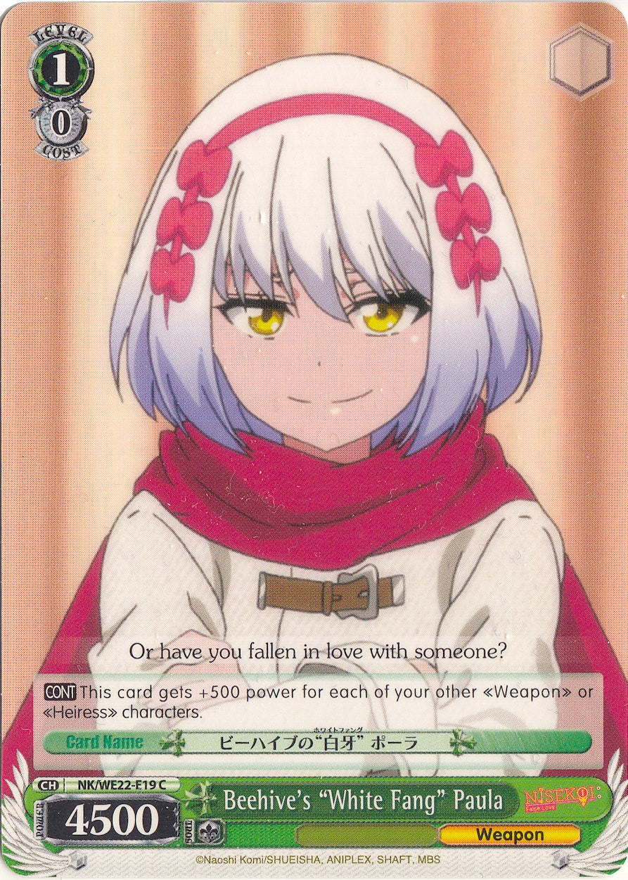 Beehive's “White Fang” Paula (NK/WE22-E19) [NISEKOI Extra Booster] | Cracking-Singles