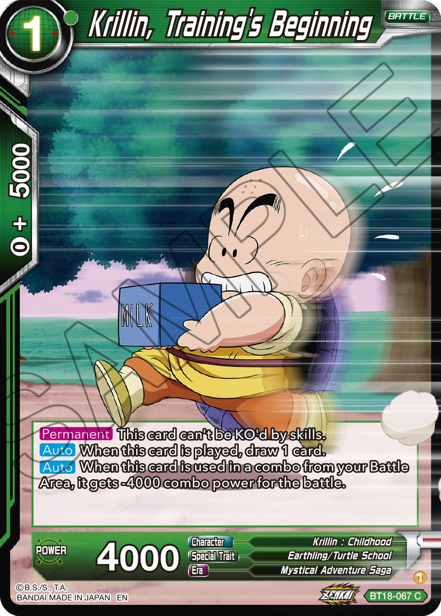 Krillin, Training's Beginning (BT18-067) [Dawn of the Z-Legends] | Cracking-Singles