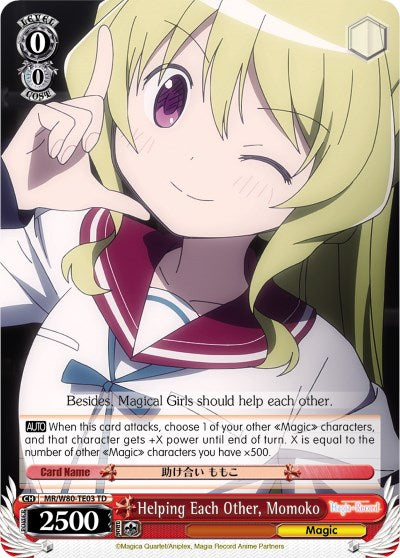 Helping Each Other, Momoko (MR/W80-TE03 TD) [Magia Record: Puella Magi Madoka Magica [Side Story] (Anime)] | Cracking-Singles