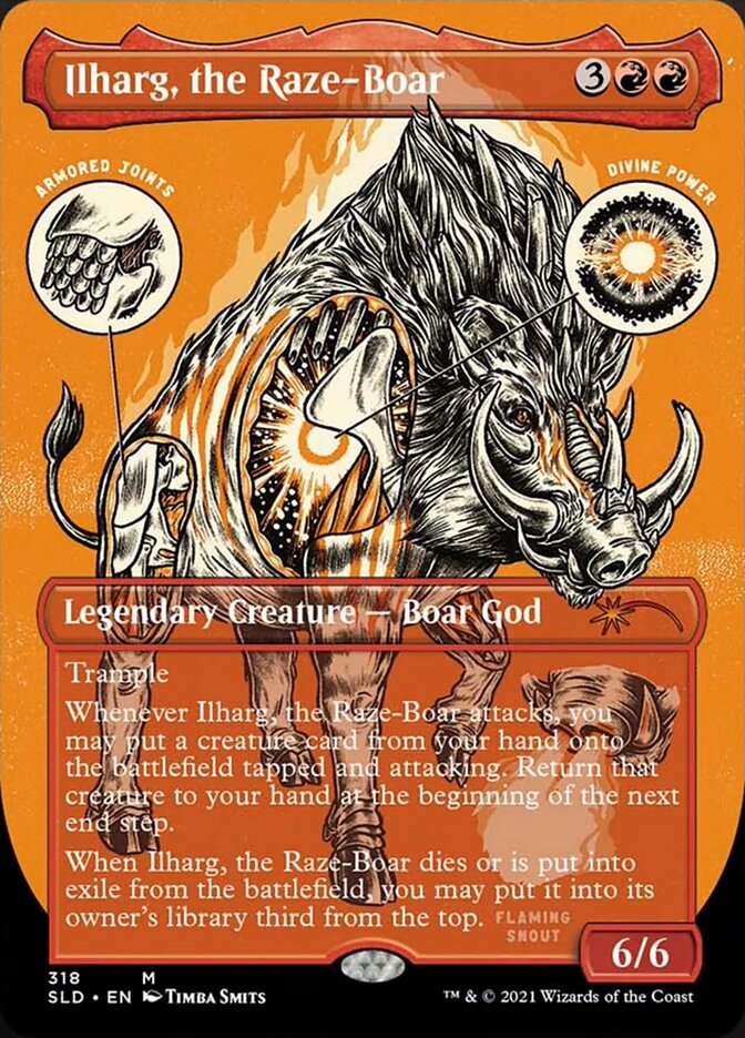 Ilharg, the Raze-Boar (Borderless Foil Etched) [Secret Lair Drop Series] | Cracking-Singles