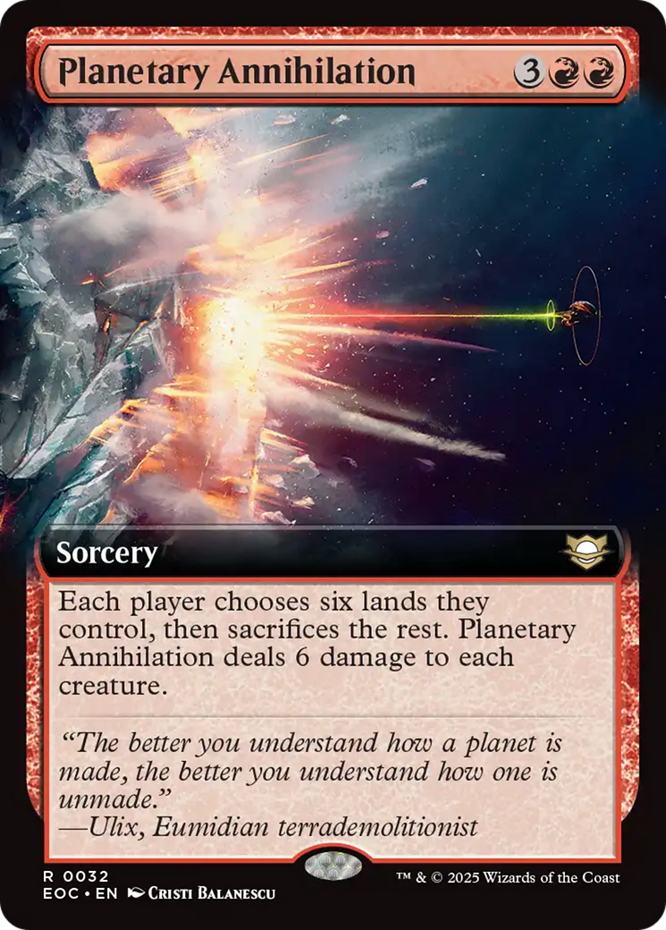 Planetary Annihilation (Extended Art) [Edge of Eternities Commander] | Cracking-Singles