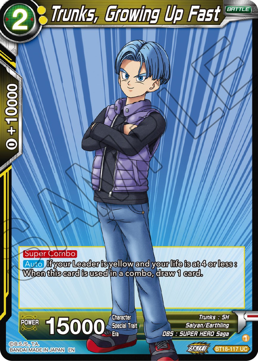 Trunks, Growing Up Fast (BT18-117) [Dawn of the Z-Legends] | Cracking-Singles