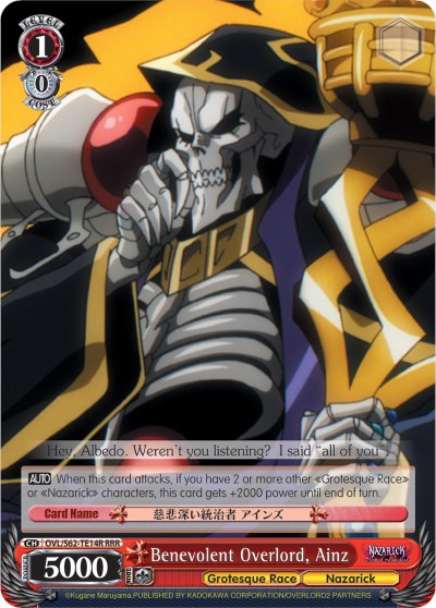 Benevolent Overlord, Ainz (OVL/S62-TE14R RRR) [Nazarick: Tomb of the Undead] | Cracking-Singles