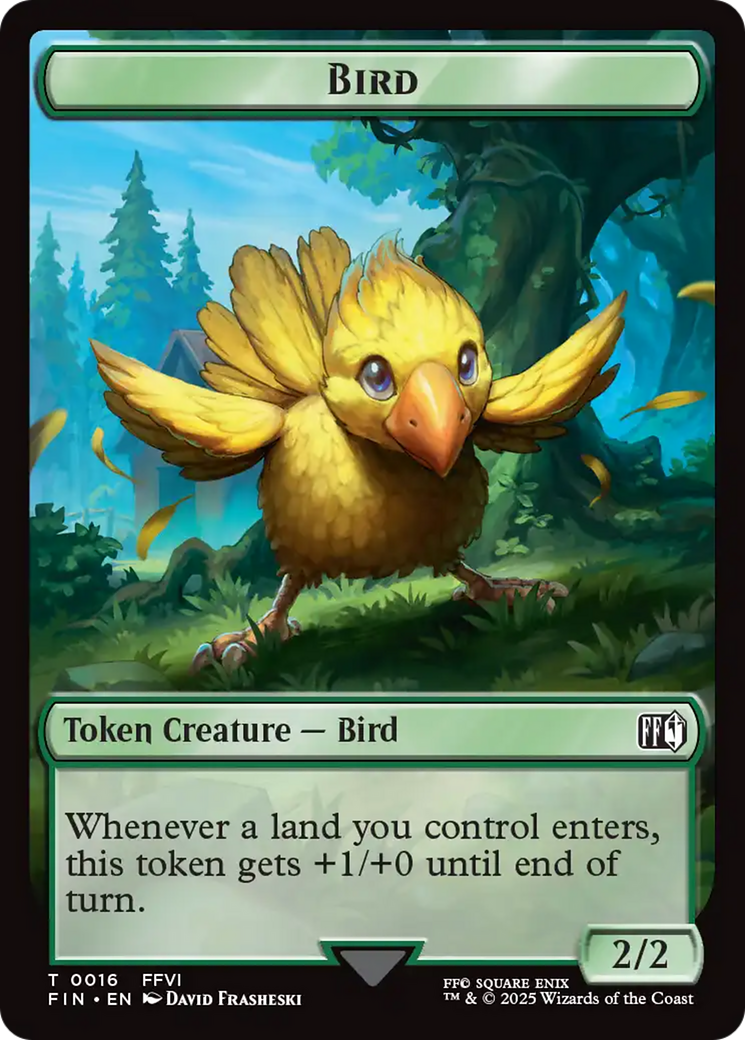 Bird (0016) // Wizard (0014) Double-Sided Token [FINAL FANTASY Tokens] | Cracking-Singles