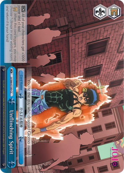 Unflinching Spirit (JJ/S66-E100 CC) [JoJo's Bizarre Adventure: Golden Wind] | Cracking-Singles
