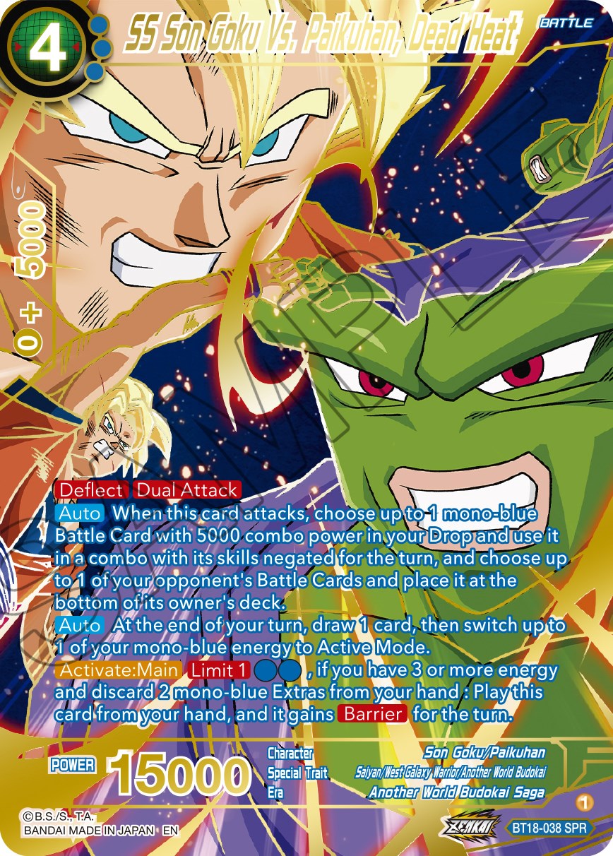 SS Son Goku Vs. Paikuhan, Dead Heat (SPR) (BT18-038) [Dawn of the Z-Legends] | Cracking-Singles