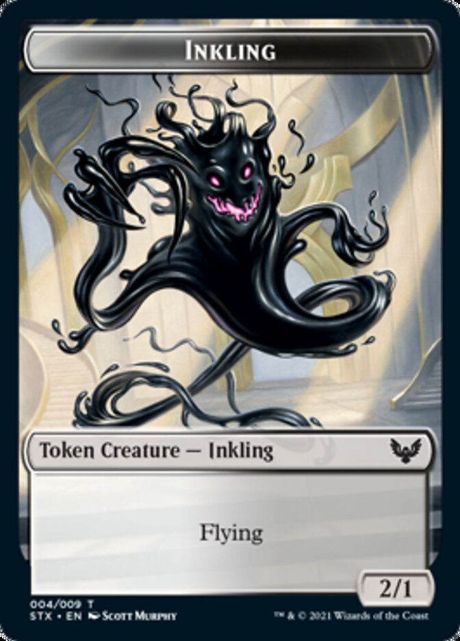 Spirit // Inkling Double-Sided Token [Strixhaven: School of Mages Tokens] | Cracking-Singles