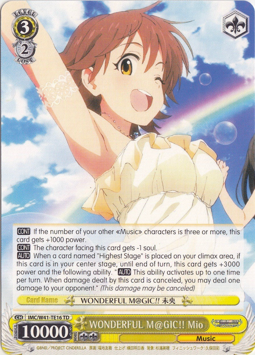 WONDERFUL M@GIC!! Mio (IMC/W41-TE16 TD) [The iDOLM@STER Cinderella Girls] | Cracking-Singles