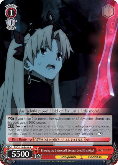 Bringing the Underworld Beneath Uruk! Ereshkigal (FGO/S75-E057 R) [Fate/Grand Order Absolute Demonic Front: Babylonia] | Cracking-Singles