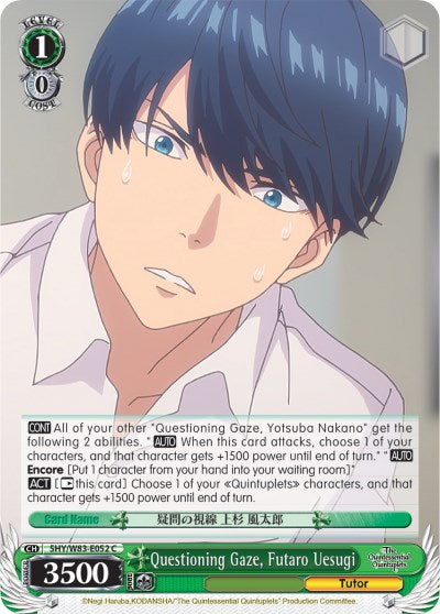 Questioning Gaze, Futaro Uesugi (5HY/W83-E052 C) [The Quintessential Quintuplets] | Cracking-Singles