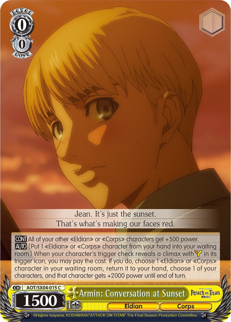 Armin: Conversation at Sunset [Attack On Titan: Final Season] | Cracking-Singles