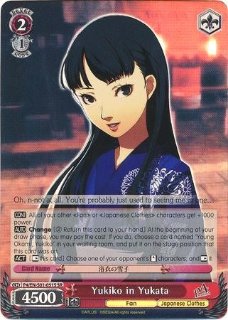 Yukiko in Yukata (P4/EN-S01-051S SR) [Persona 4 ver.E] | Cracking-Singles