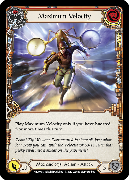 Maximum Velocity [ARC008-S] (Arcane Rising)  1st Edition Rainbow Foil | Cracking-Singles