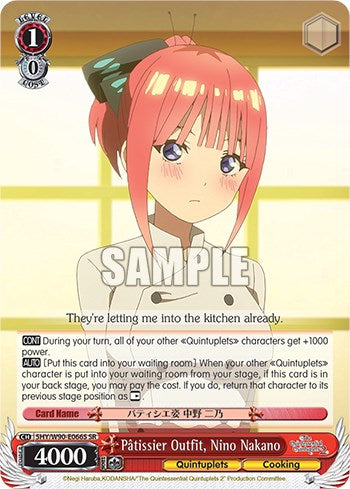 Patissier Outfit, Nino Nakano (5HY/W90-E066S SR) [The Quintessential Quintuplets 2] | Cracking-Singles