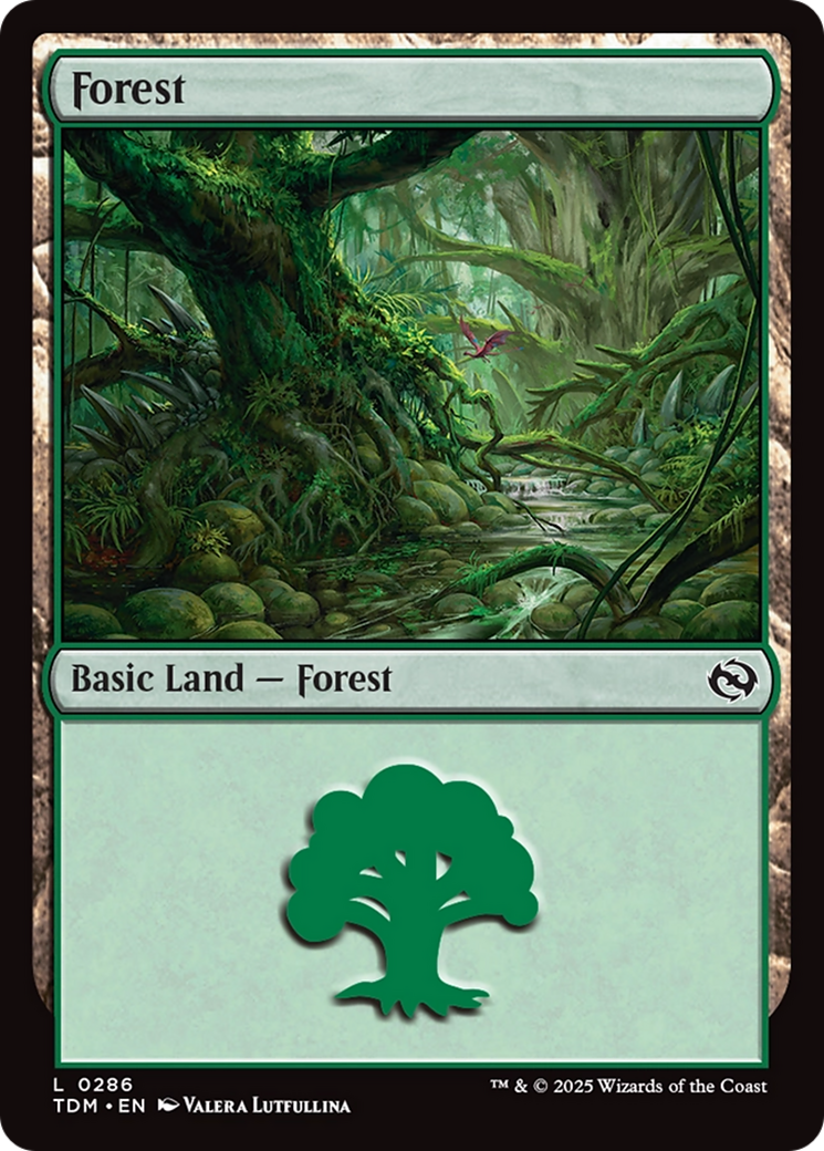 Forest (0286) [Tarkir: Dragonstorm] | Cracking-Singles