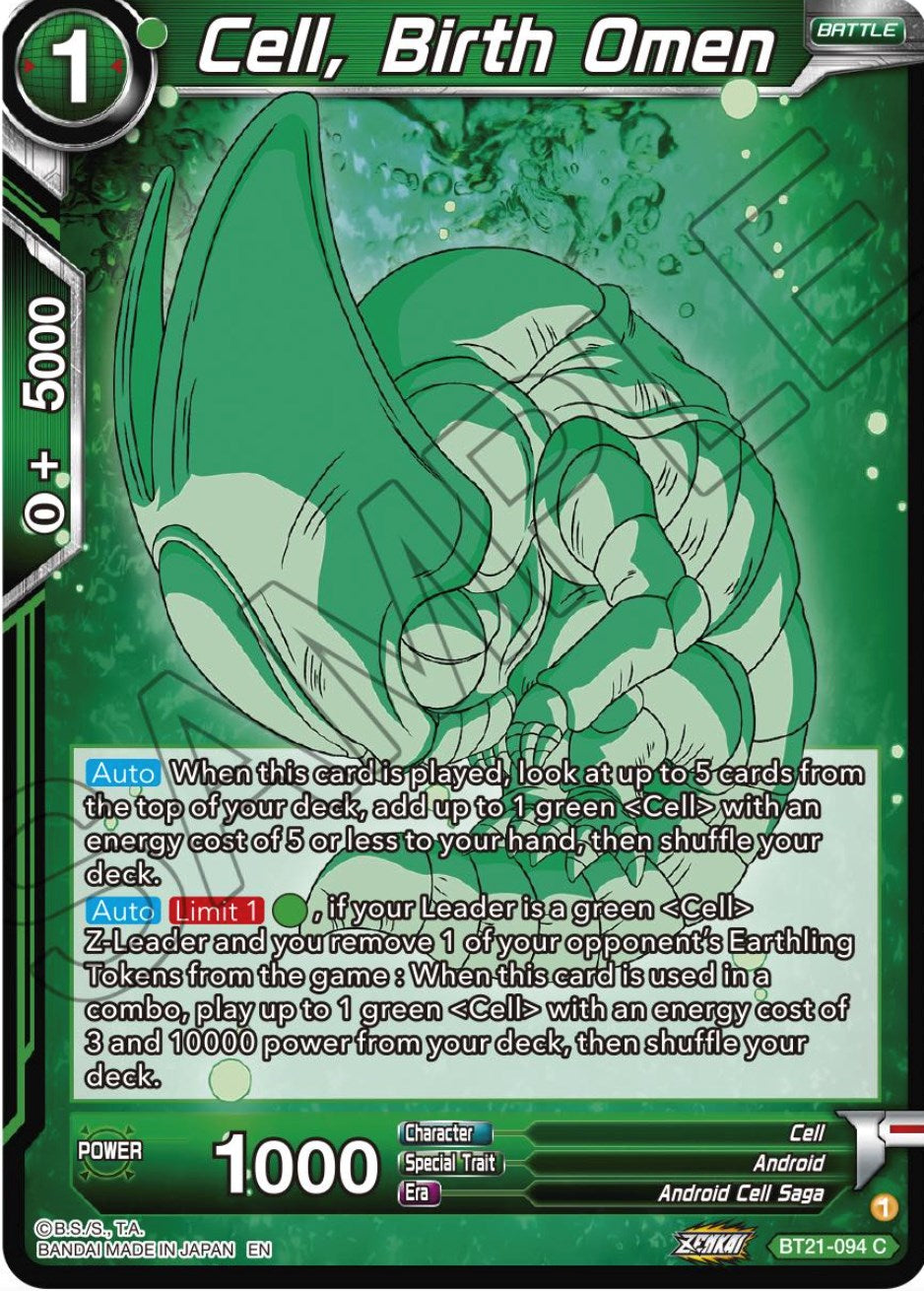 Cell, Birth Omen (BT21-094) [Wild Resurgence] | Cracking-Singles