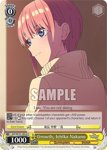 Growth, Ichika Nakano (5HY/W101-E014 C) [The Quintessential Quintuplets Movie] | Cracking-Singles