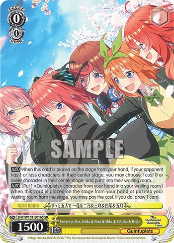 Forever as Five, Ichika & Nino & Miku & Yotsuba & Itsuki (5HY/W101-E016S SR) [The Quintessential Quintuplets Movie] | Cracking-Singles