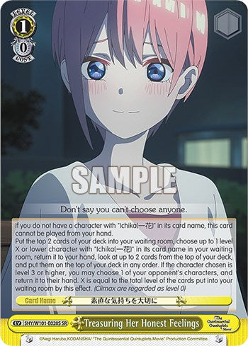 Treasuring Her Honest Feelings (5HY/W101-E020S SR) [The Quintessential Quintuplets Movie] | Cracking-Singles