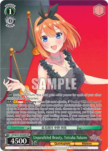Unparalleled Beauty, Yotsuba Nakano (5HY/W101-E024OFR OFR) [The Quintessential Quintuplets Movie] | Cracking-Singles