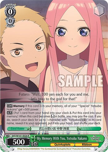 My Memory With You, Yotsuba Nakano (5HY/W101-E026 R) [The Quintessential Quintuplets Movie] | Cracking-Singles