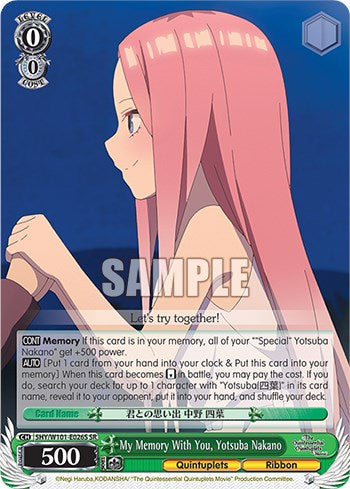 My Memory With You, Yotsuba Nakano (5HY/W101-E026S SR) [The Quintessential Quintuplets Movie] | Cracking-Singles