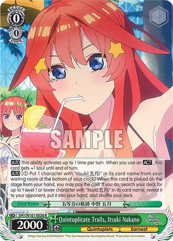 Quintuplicate Trails, Itsuki Nakano (5HY/W101-E028 R) [The Quintessential Quintuplets Movie] | Cracking-Singles