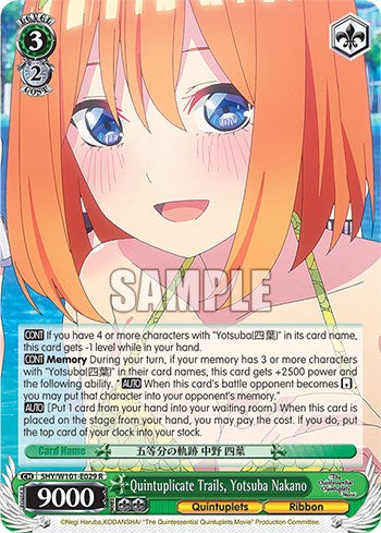 Quintuplicate Trails, Yotsuba Nakano (5HY/W101-E029 R) [The Quintessential Quintuplets Movie] | Cracking-Singles