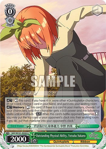 Outstanding Physical Ability, Yotsuba Nakano (5HY/W101-E030 U) [The Quintessential Quintuplets Movie] | Cracking-Singles