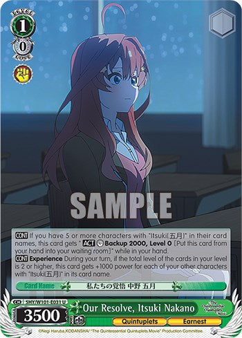Our Resolve, Itsuki Nakano (5HY/W101-E031 U) [The Quintessential Quintuplets Movie] | Cracking-Singles