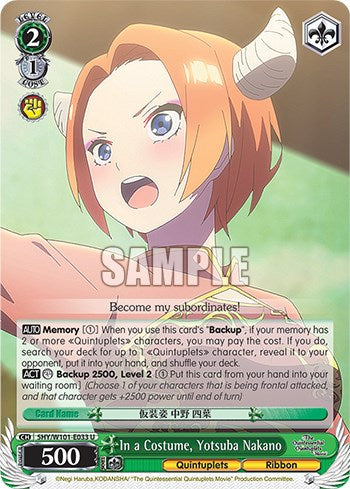 In a Costume, Yotsuba Nakano (5HY/W101-E033 U) [The Quintessential Quintuplets Movie] | Cracking-Singles