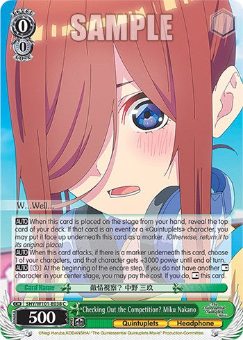 Checking Out the Competition? Miku Nakano (5HY/W101-E038 C) [The Quintessential Quintuplets Movie] | Cracking-Singles