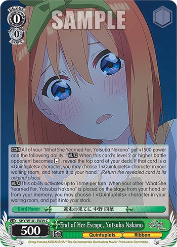 End of Her Escape, Yotsuba Nakano (5HY/W101-E039 C) [The Quintessential Quintuplets Movie] | Cracking-Singles