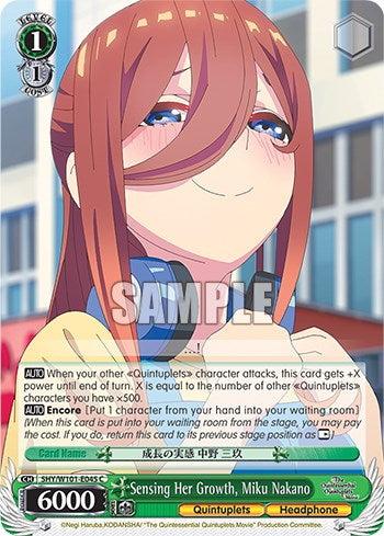 Sensing Her Growth, Miku Nakano (5HY/W101-E045 C) [The Quintessential Quintuplets Movie] | Cracking-Singles