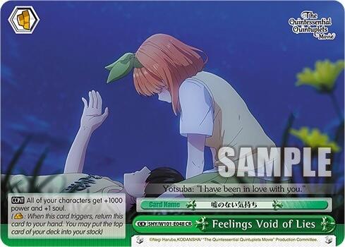 Feelings Void of Lies (5HY/W101-E048 CR) [The Quintessential Quintuplets Movie] | Cracking-Singles