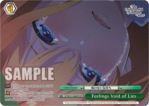 Feelings Void of Lies (5HY/W101-E048OFR OFR) [The Quintessential Quintuplets Movie] | Cracking-Singles
