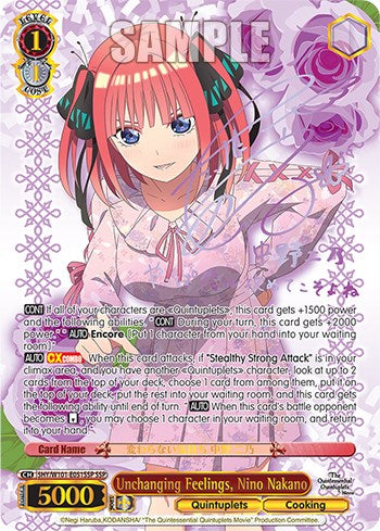 Unchanging Feelings, Nino Nakano (5HY/W101-E051SSP SSP) [The Quintessential Quintuplets Movie] | Cracking-Singles