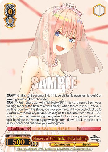 Flowers of Gratitude, Ichika Nakano (5HY/W101-E054HYR HYR) [The Quintessential Quintuplets Movie] | Cracking-Singles