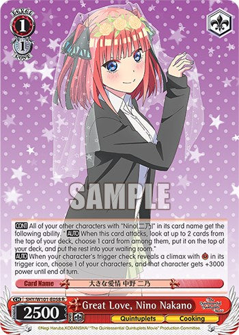 Great Love, Nino Nakano (5HY/W101-E058 R) [The Quintessential Quintuplets Movie] | Cracking-Singles