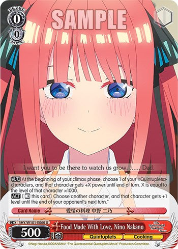 Food Made With Love, Nino Nakano (5HY/W101-E060 U) [The Quintessential Quintuplets Movie] | Cracking-Singles
