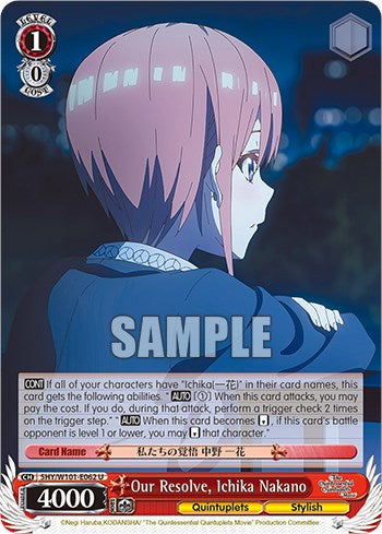 Our Resolve, Ichika Nakano (5HY/W101-E062 U) [The Quintessential Quintuplets Movie] | Cracking-Singles