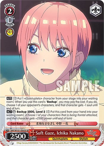 Soft Gaze, Ichika Nakano (5HY/W101-E063S SR) [The Quintessential Quintuplets Movie] | Cracking-Singles