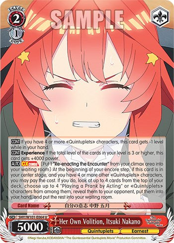 Her Own Volition, Itsuki Nakano (5HY/W101-E064 U) [The Quintessential Quintuplets Movie] | Cracking-Singles