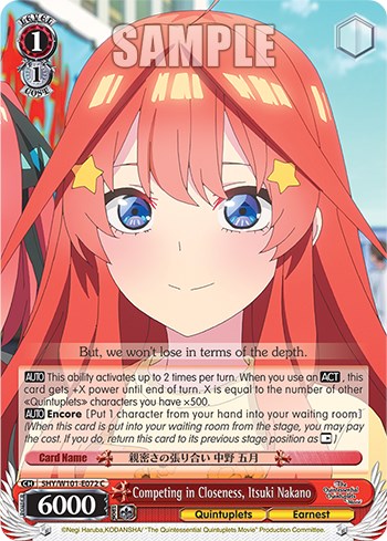 Competing in Closeness, Itsuki Nakano (5HY/W101-E072 C) [The Quintessential Quintuplets Movie] | Cracking-Singles