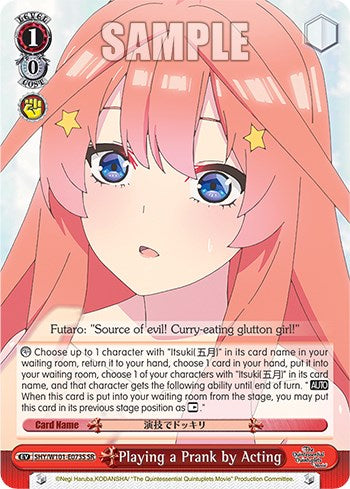 Playing a Prank by Acting (5HY/W101-E073S SR) [The Quintessential Quintuplets Movie] | Cracking-Singles